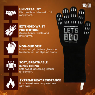 4-Pack Premium Thermal Insulated Gloves - 300°C Heat , Non-Slip, Anti-Scalding Cotton Mitts For Bbq Oven Welding Gardening Mechanical Work