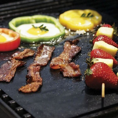 Tappetino Antiaderente Per Barbecue – 40x33 Cm – Riutilizzabile, Resistente Al Calore, Facile Da Pulire – 3 Pezzi - 4