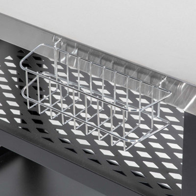 BBQ/Plancha Trolley for Outdoor Cooking, Utensil Holder - Stainless Steel