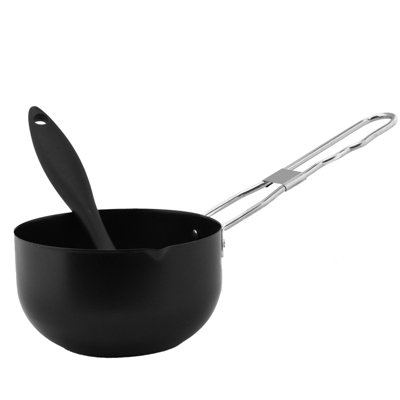 BBQ Saucepan Set with Silicone Brush - Black