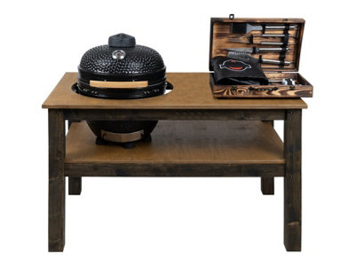 BBQ Space Outdoor Kitchen Islands, for Kamado Bono Media Ceramic smoker (1.6m Length)