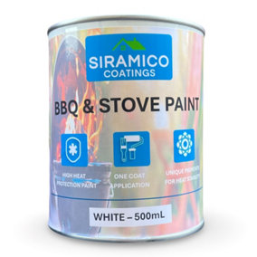 BBQ & STOVE PAINT WHITE - HIGH TEMPERATURE PAINT 1000C (WHITE)