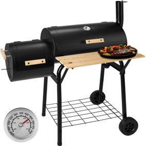 BBQ with temperature display - black