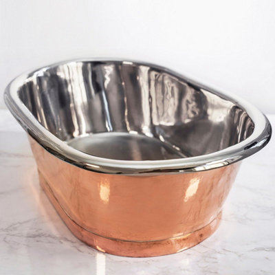 BC Designs Traditional Bathroom Basin Sink Countertop Copper/Nickel 530 x 345mm
