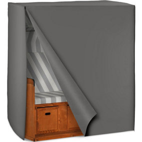 Beach Chair Cover - wind, rain and sun resistant, easy to care for, 120 x 80 x 145 cm - grey