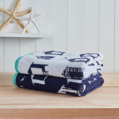 Beach Huts 100% Cotton Jacquard Towel Price Comparisons | Compare The Build