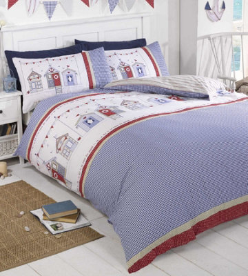 Beach Huts Seaside Duvet Cover Set