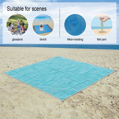 Beach Mat Sand Free Lightweight Folding Quick Dry Ground Sheet Picnic ...