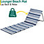 Beach Mat With Adjustable Backrest Folding Sun Lounger Chair With Carry Handle - Navy