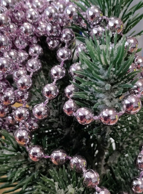 Bead Chain Garland Christmas Tree Decoration Frosted Lilac Shatterproof Bead 10M Price Comparisons | Compare The Build