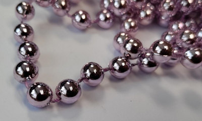 Bead Chain Garland Christmas Tree Decoration Frosted Lilac Shatterproof Bead 10M