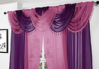 Beaded Voile Swag Panel Single