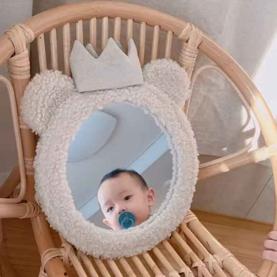 Acrylic Bear Shape Kids Mirror - Cute Self-Adhesive Safe Mirror For Children's Room & Bathroom