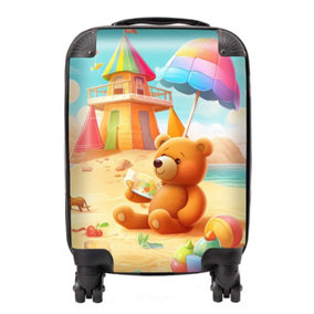Bear On A Beach Holiday Suitcase - Small