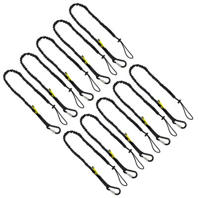 BearTOOLS 3 Foot Black Safety Lanyard 10 Pack