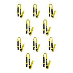 BearTOOLS Clip Attachment Yellow Safety Lanyard 10 Pack