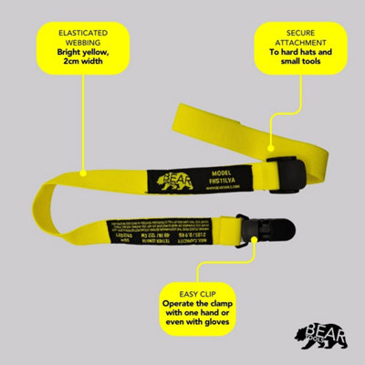 BearTOOLS Clip Attachment Yellow Safety Lanyard 2 Pack