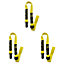 BearTOOLS Clip Attachment Yellow Safety Lanyard 3 Pack