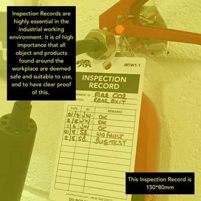 Buy BearTOOLS Inspection Record White Tag 20 Pack at B&Q