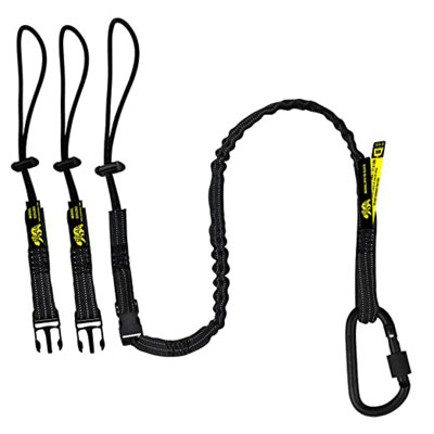BearTOOLS Interchangeable Black Safety Lanyard 1 Pack + 3 Loop Ends