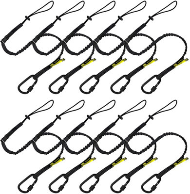BearTOOLS Interchangeable Black Safety Lanyard 10 Pack