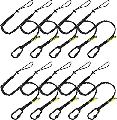 BearTOOLS Interchangeable Black Safety Lanyard 3 Pack + 9 Loop Ends