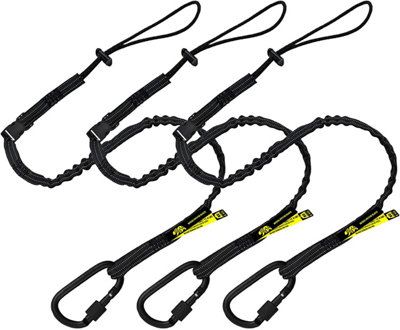 BearTOOLS Interchangeable Black Safety Lanyard 3 Pack