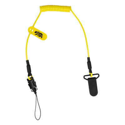 BearTOOLS Lightweight Coil Yellow Safety Lanyard 1 Pack