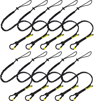 BearTOOLS Screw Lock Black Safety Lanyard 10 Pack