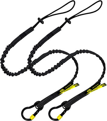 BearTOOLS Screw Lock Black Safety Lanyard 2 Pack
