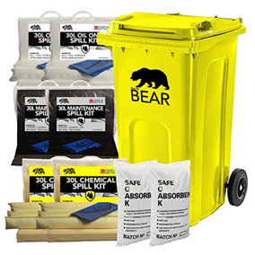 BearTOOLS Spill Control Chemical Oil Maintenance Kit 240L Capacity