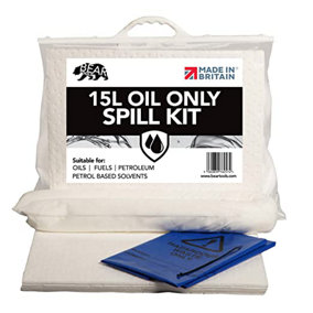 BearTOOLS Spill Control White Oil Spill Kit 15L