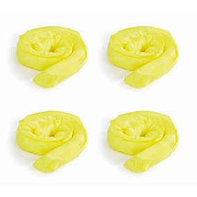 BearTOOLS Spill Control Yellow Chemical Absorbent Sock 4 Pack