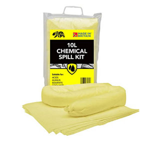 BearTOOLS Spill Control Yellow Chemical Kit 10L Capacity