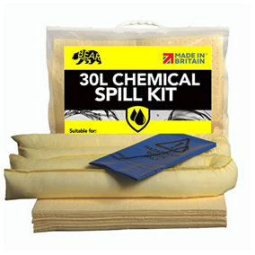 BearTOOLS Spill Control Yellow Chemical Kit 30L Capacity