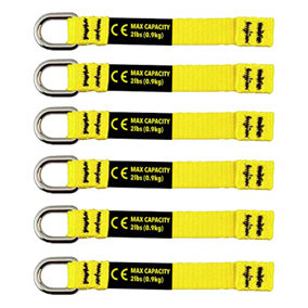 BearTOOLS Tail Tether Yellow Tag 6 Pack