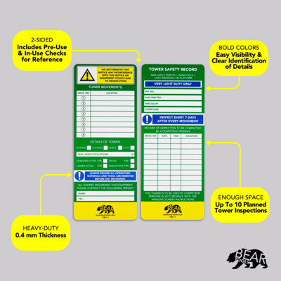 BearTOOLS Tower Inspection Holder + 2 Inserts + Marker