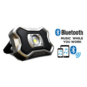 BeatLite Rechargeable LED Work Light with Bluetooth Speaker and Powerbank, 2000 Lumens