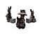 Beatrix Potter Bronze Benjamin Bunny Plant Pot Feet - Set of 3 - L6 x W7 x H11 cm