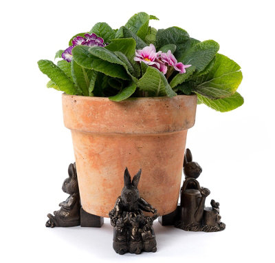 Beatrix Potter Plant Pot Feet Antique Bronze Set 5