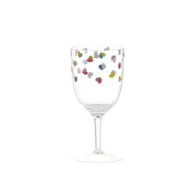 Beau and Elliot Mini Confetti Decorated Plastic Wine Glass