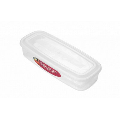 Beaufort Oblong Bacon Plastic Box Clear (1 Litre)