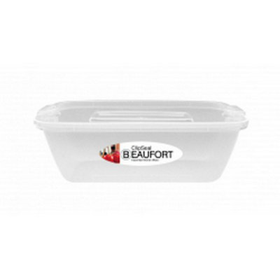 Beaufort Rectangular Food Container Clear (2L) | DIY at B&Q