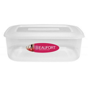 Beaufort Rectangular Plastic Food Container Clear (One Size)