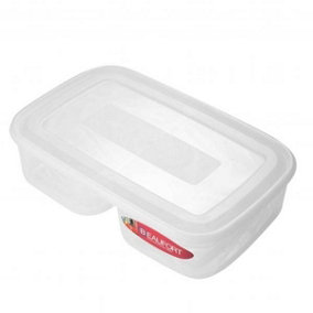 Beaufort Squared 2 Section Food Container Clear (One Size)