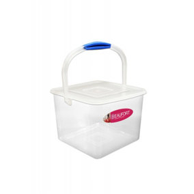 Beaufort Storage Box With Handle Clear (6L)