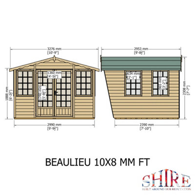 Beaulieu 10x8 Shiplap Rooms for the Garden