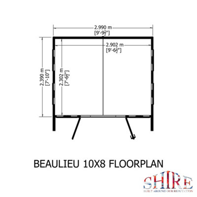 Beaulieu 10x8 Shiplap Rooms for the Garden