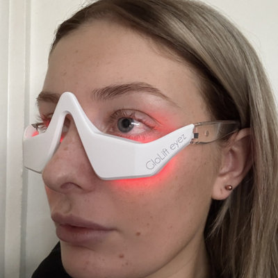REDWOLF レッドウルフ e-Gimbal Light Beautaholics GloLift eyez Red Light & EMS Under Eye Contouring Glasses