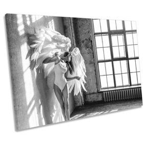 Beautiful Angel Wings Fashion Dancer CANVAS WALL ART Print Picture (H)30cm x (W)46cm